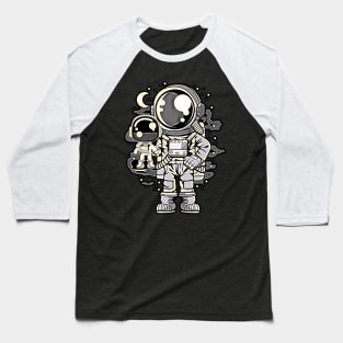 Astronaut And His Doll • Funny And Cool Sci-Fi Cartoon Drawing Design Great For Any Occasion And For Everyone Baseball T-Shirt